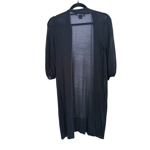 Karoo Mark Eisen Silk Open Front Cardigan S/M Black - Picture 5 of 5